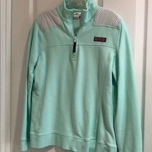 Long sleeve zip top - sweatshirt style mint green